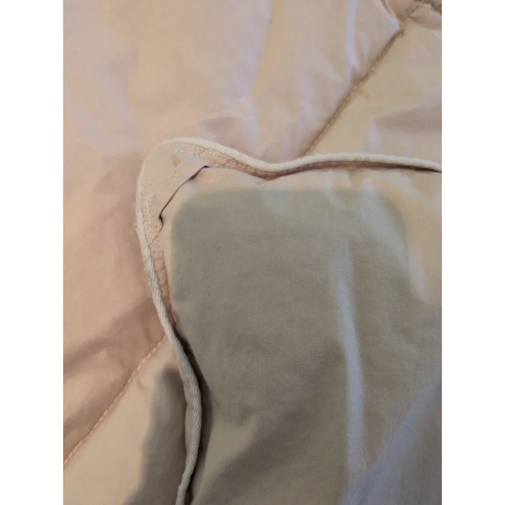 Lands End King Down Comforter Medium / Heavy Weight Neutral Flax Color